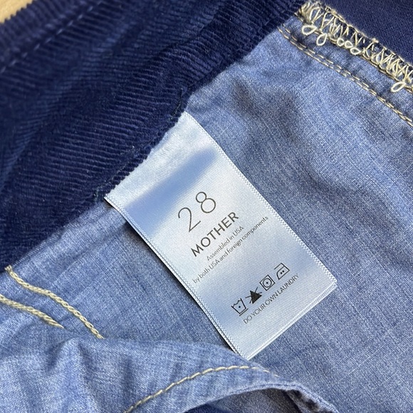 NEW! Mother the big league prep cuff heel corduroy pants, SIZE 28 1042 - Picture 8 of 9